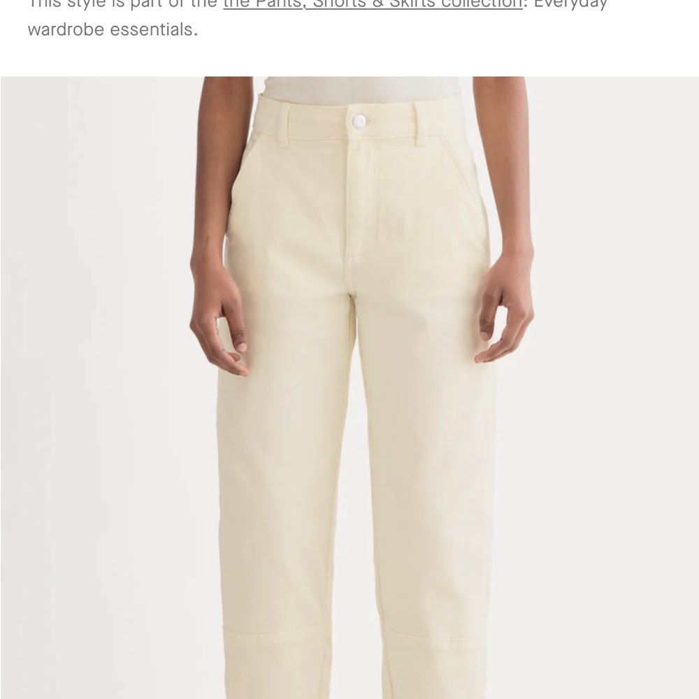Everlane THE UTILITY BARREL PANT in Bone Color